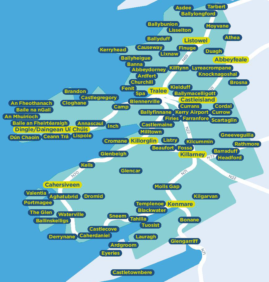 Local Link Kerry Timetables Map